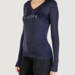 Maglia Guess LS VN KENZIE LOGO SWTR Blu - Foto 4