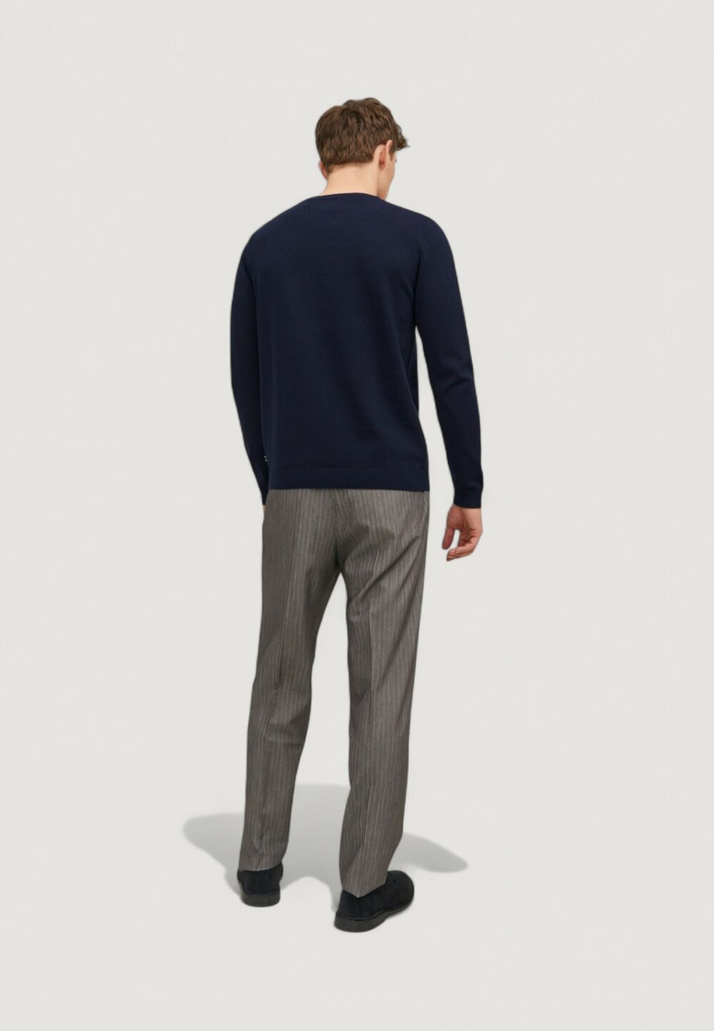 Maglia Jack Jones JJEBASIC KNIT V-NECK NOOS Blue scuro - Foto 4