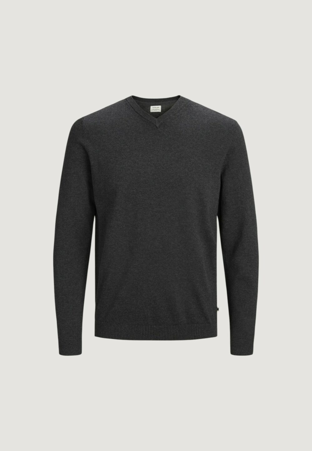 Maglia Jack Jones JJEBASIC KNIT V-NECK NOOS Grigio Scuro - Foto 1