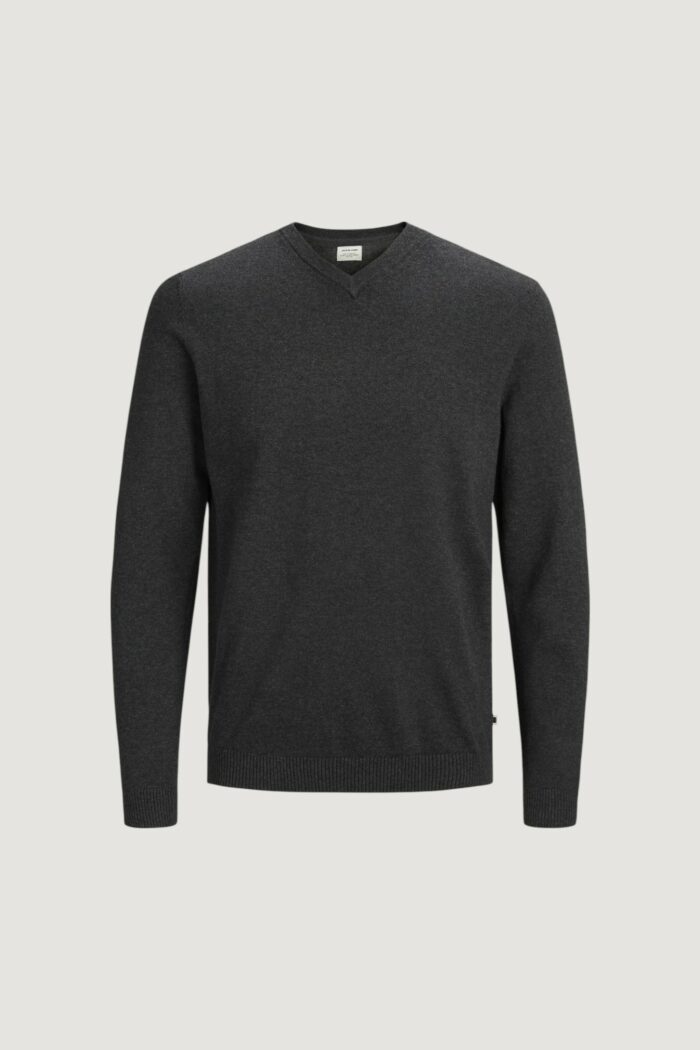 Maglia Jack Jones JJEBASIC KNIT V-NECK NOOS Grigio Scuro