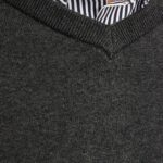 Maglia Jack Jones JJEBASIC KNIT V-NECK NOOS Grigio Scuro - Foto 5