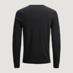 Maglia Jack Jones JJEBASIC KNIT V-NECK NOOS Nero - Foto 3