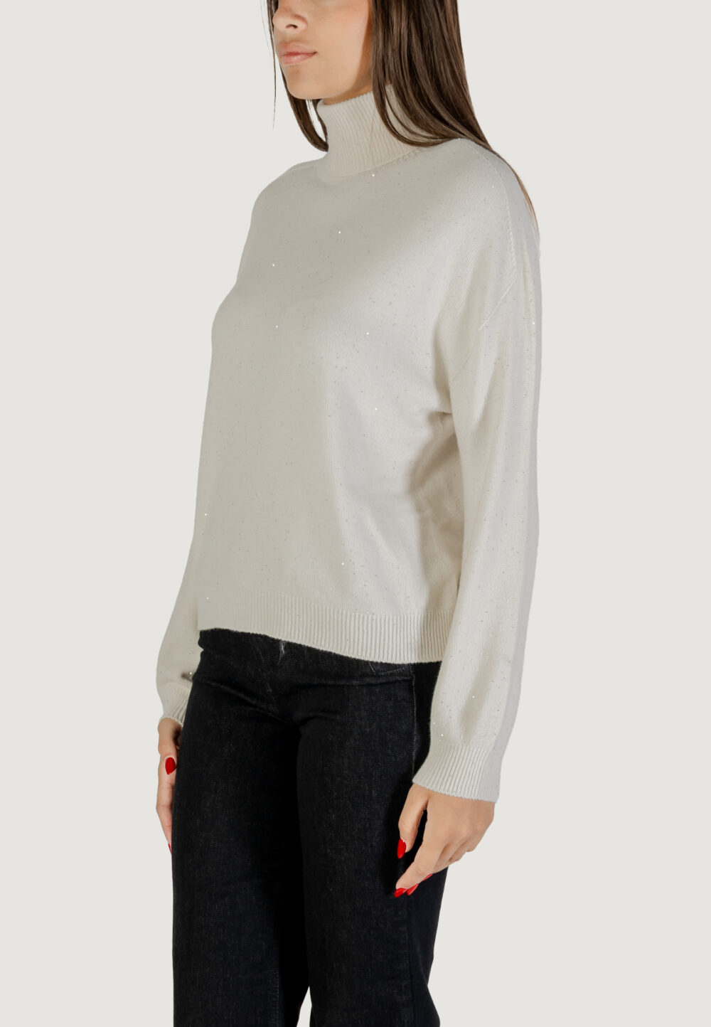 Maglia Liu-Jo MAGLIA CHIUSA M/L Bianco - Foto 4
