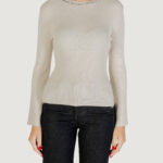 Maglia Only ONLNATASCHA LS BLING ONECK CC KNT Beige chiaro - Foto 1