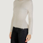 Maglia Only ONLNATASCHA LS BLING ONECK CC KNT Beige chiaro - Foto 2