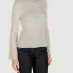 Maglia Only ONLNATASCHA LS BLING ONECK CC KNT Beige chiaro - Foto 3