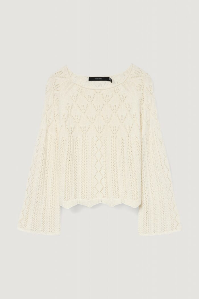 Maglia Vero Moda VMGINGER 3/4 BOATNECK PULLOVER GA NOOS Beige