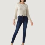 Maglia Vero Moda VMGINGER 3/4 BOATNECK PULLOVER GA NOOS Beige - Foto 4