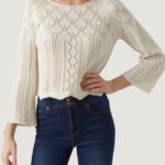 Maglia Vero Moda VMGINGER 3/4 BOATNECK PULLOVER GA NOOS Beige - Foto 2