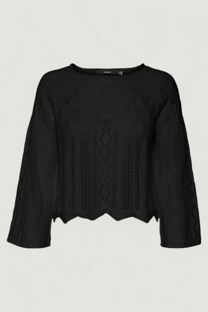 Maglia Vero Moda VMGINGER 3/4 BOATNECK PULLOVER GA NOOS Nero