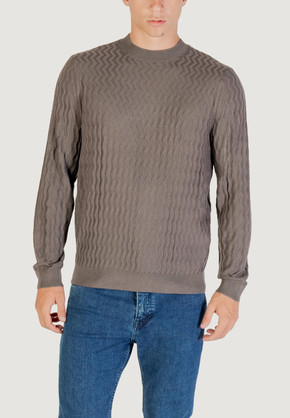 Maglione Armani Exchange PULLOVER Terra - Fango - Foto 1