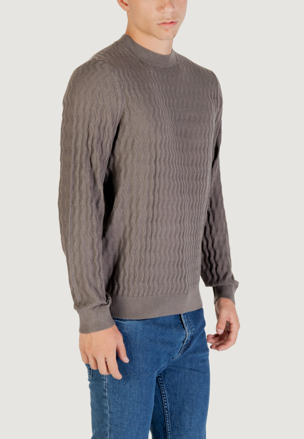Maglione Armani Exchange PULLOVER Terra - Fango - Foto 3