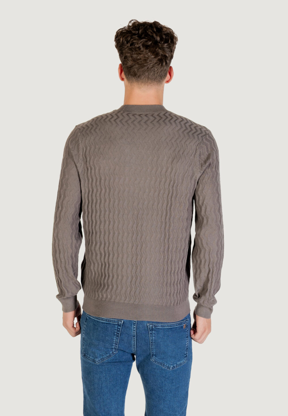 Maglione Armani Exchange PULLOVER Terra - Fango - Foto 5
