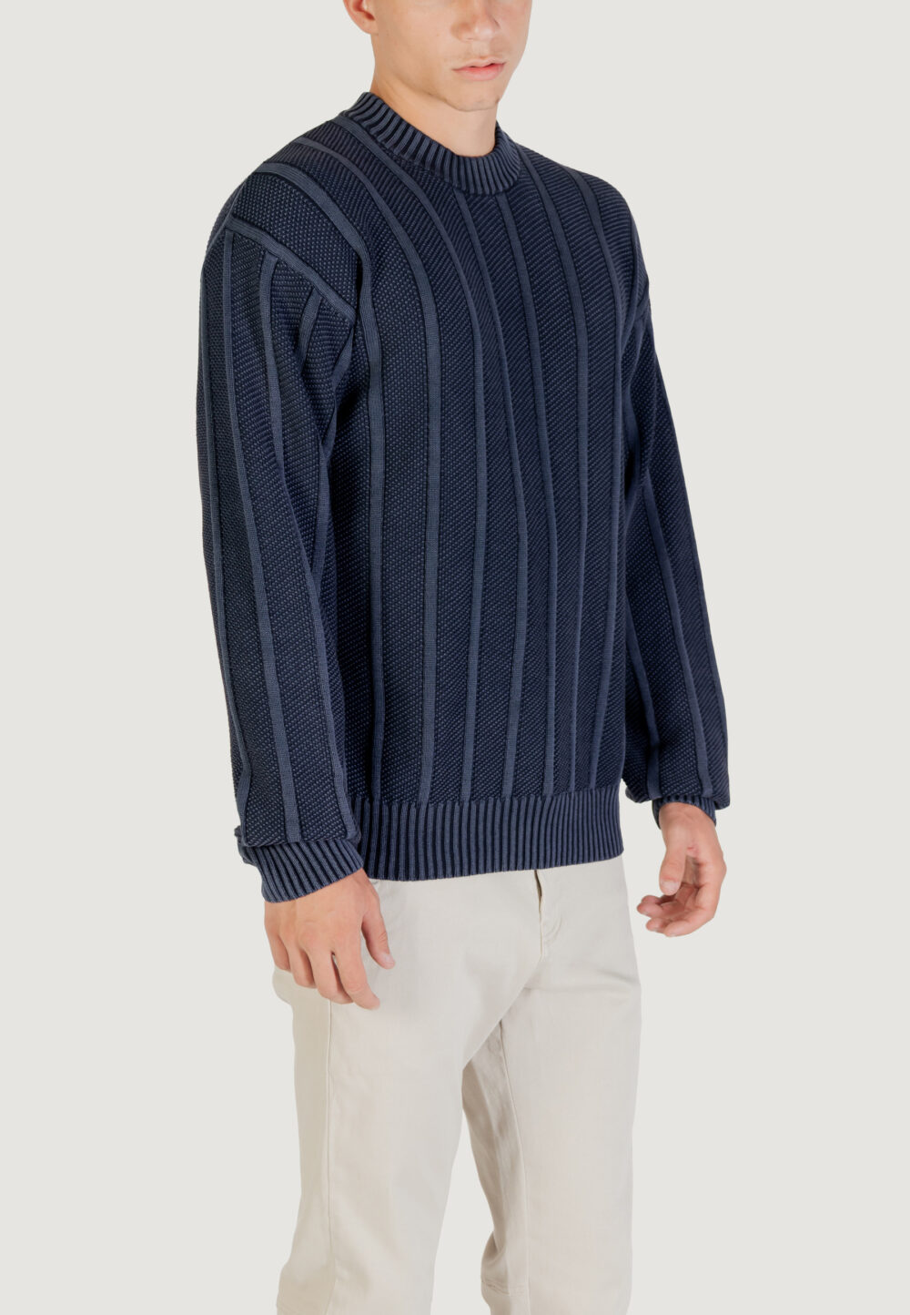 Maglione Boss Kaktus 10272332 01 Blue scuro - Foto 3