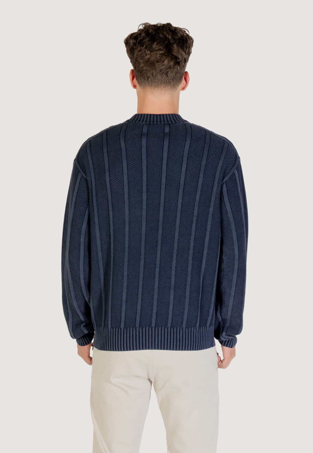 Maglione Boss Kaktus 10272332 01 Blue scuro - Foto 5