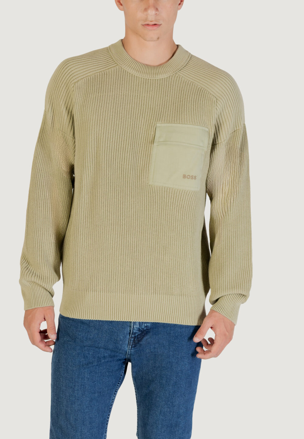 Maglione Boss Kalamaro 10272317 01 VERDE SALVIA - Foto 1