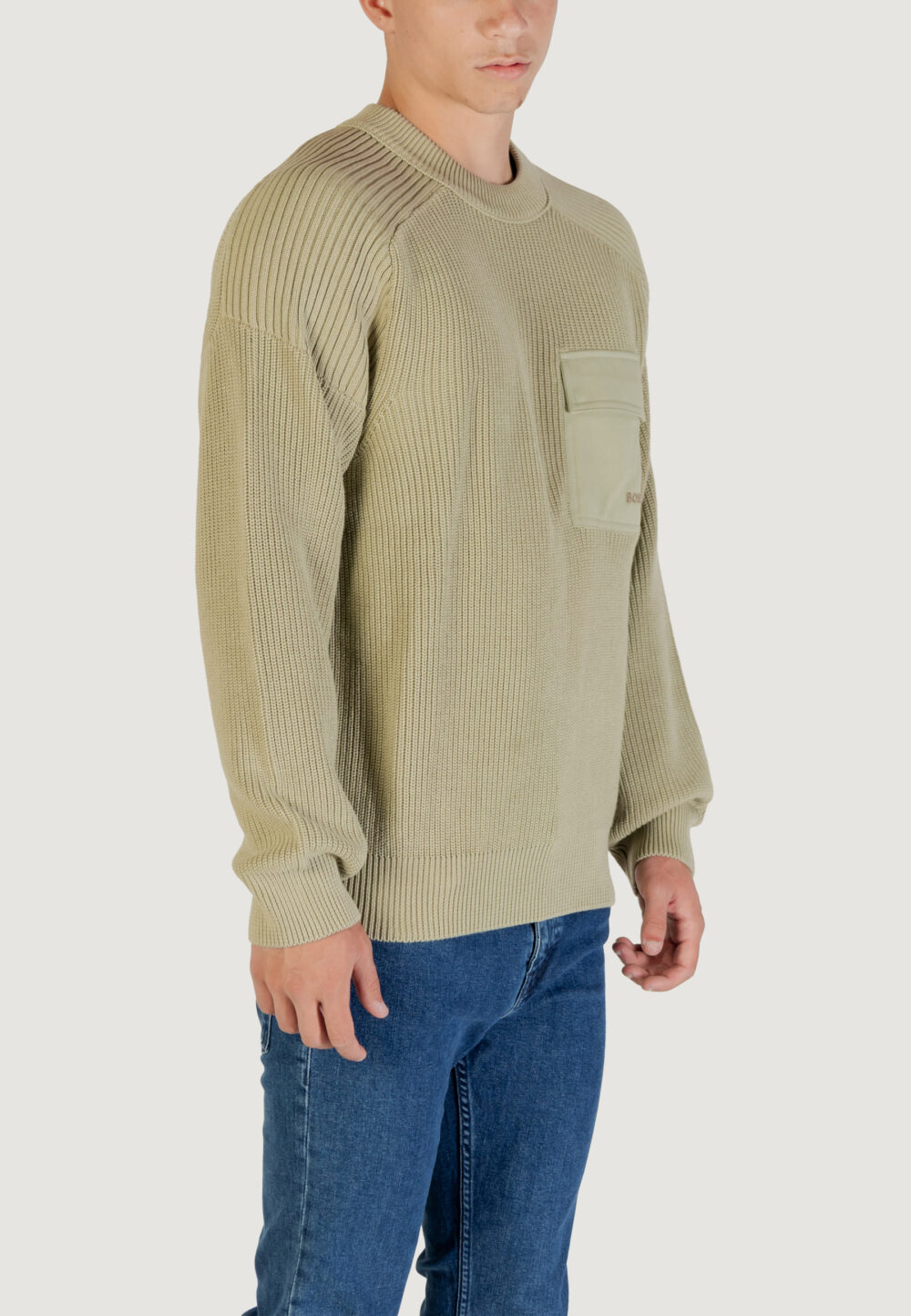 Maglione Boss Kalamaro 10272317 01 VERDE SALVIA - Foto 2