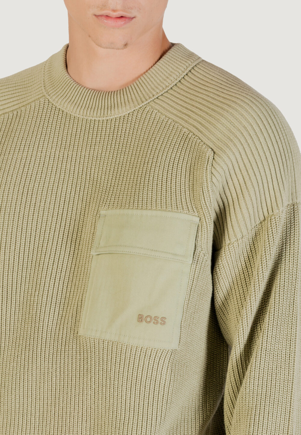Maglione Boss Kalamaro 10272317 01 VERDE SALVIA - Foto 3