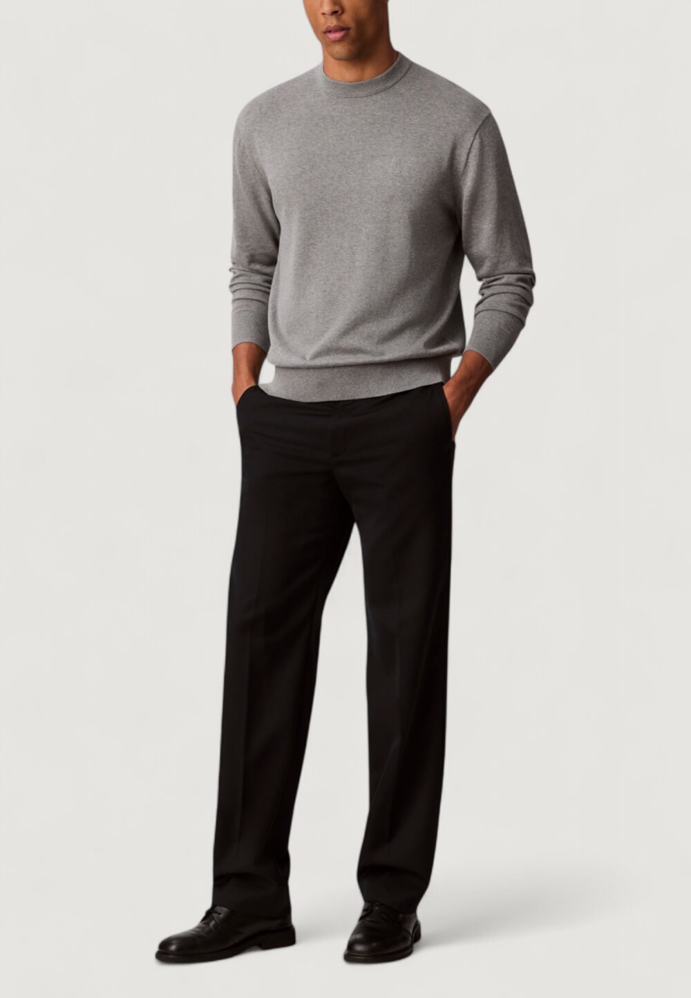 Maglione Calvin Klein Jeans LS EZ COTTON CREWNK Grigio - Foto 4