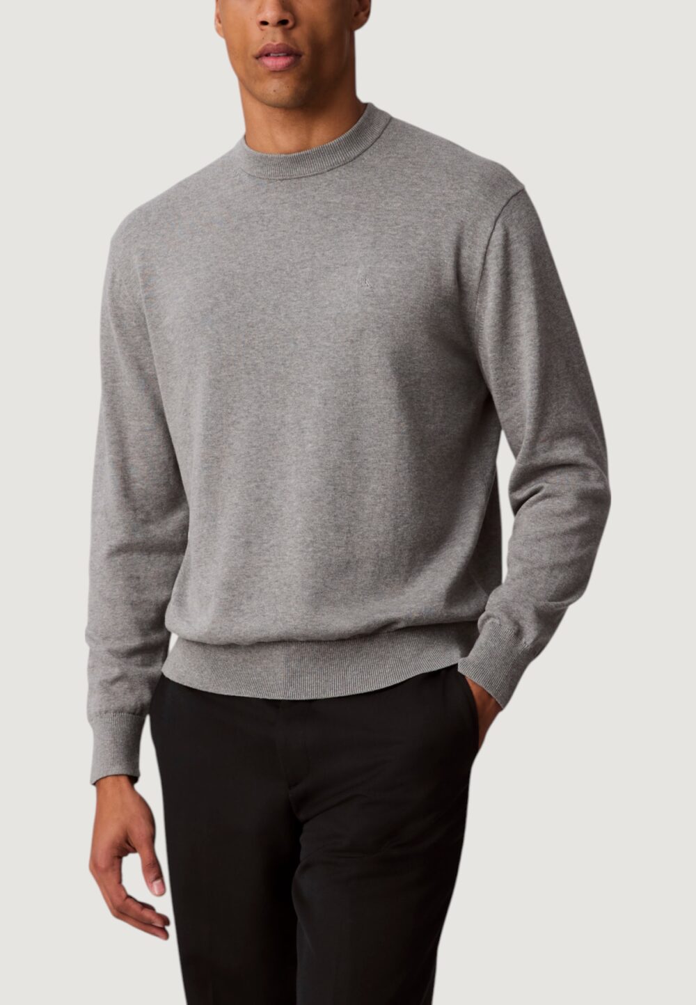 Maglione Calvin Klein Jeans LS EZ COTTON CREWNK Grigio - Foto 1