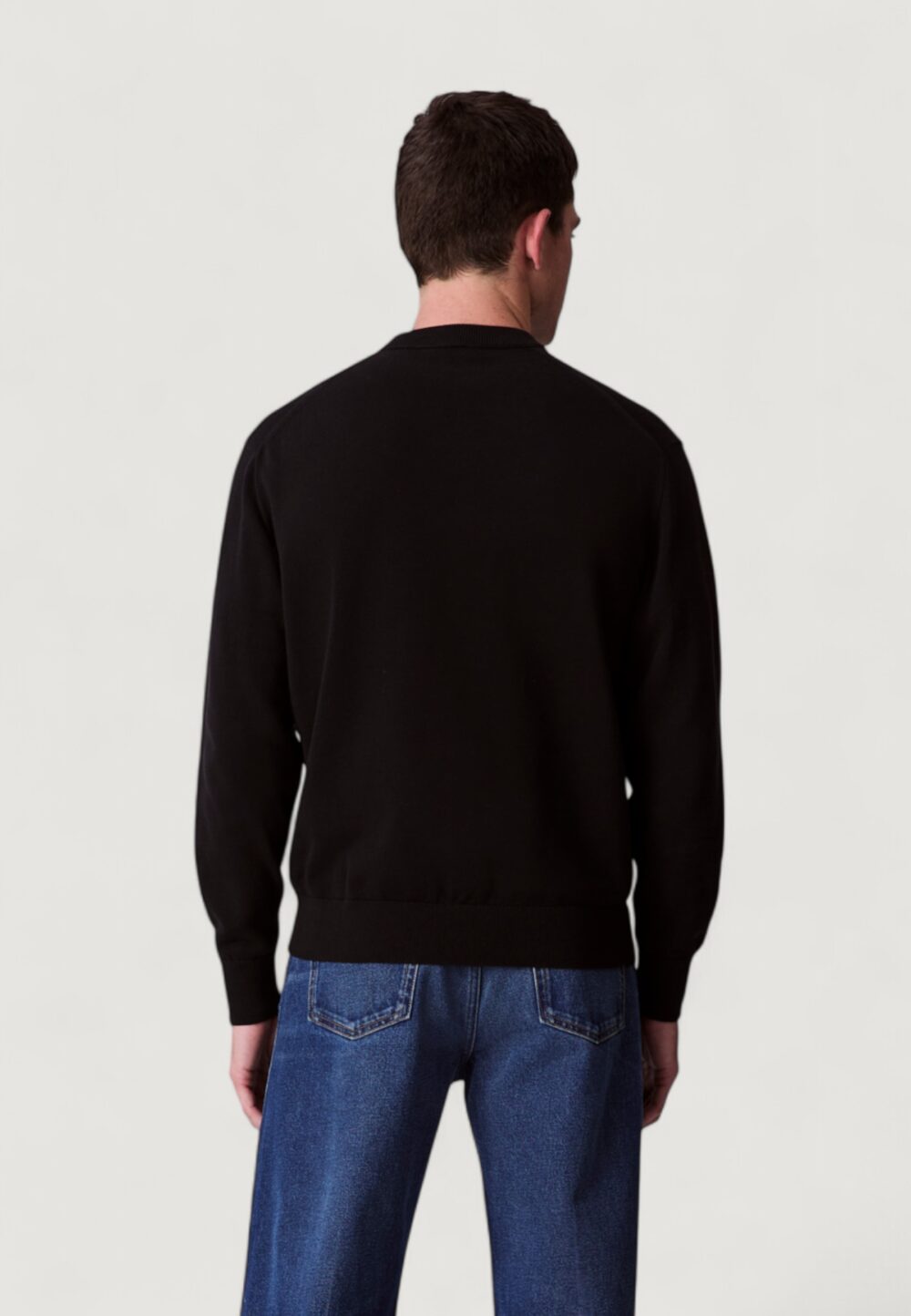 Maglione Calvin Klein Jeans LS EZ COTTON CREWNK Nero - Foto 5