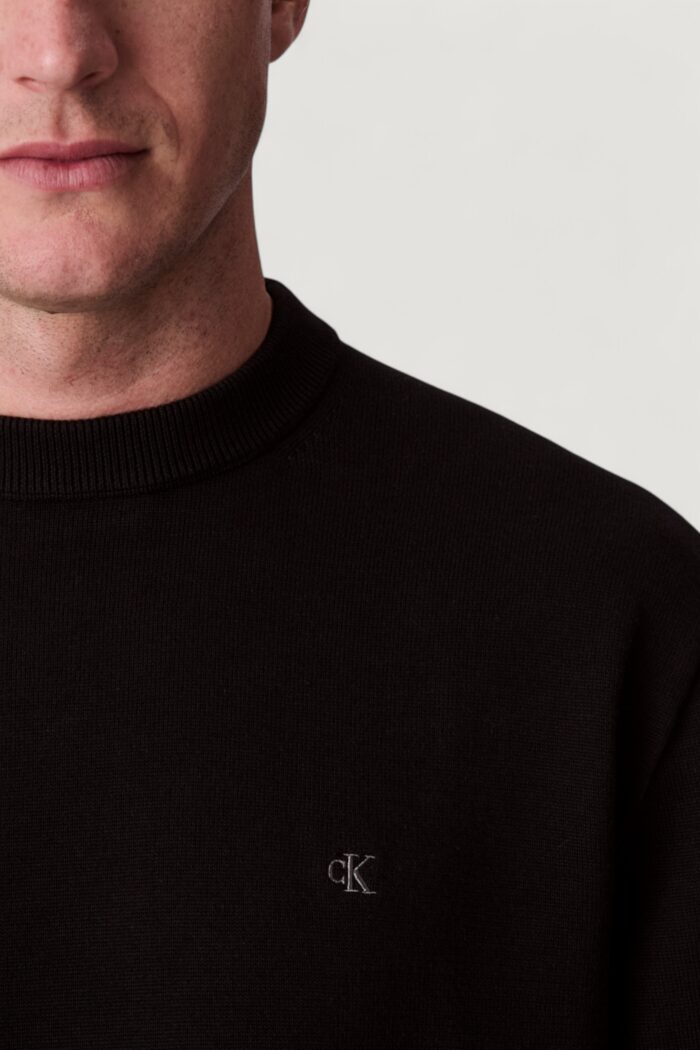Maglione Calvin Klein LS EZ COTTON CREWNK Nero – LV04RC309G