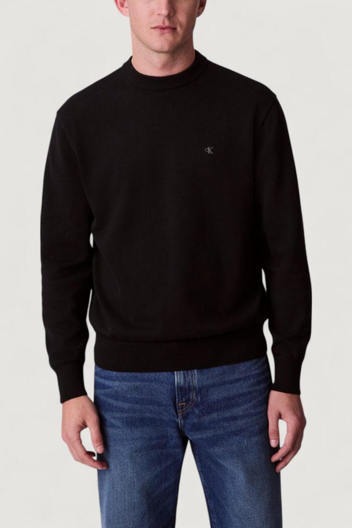Maglione Calvin Klein LS EZ COTTON CREWNK Nero – LV04RC309G