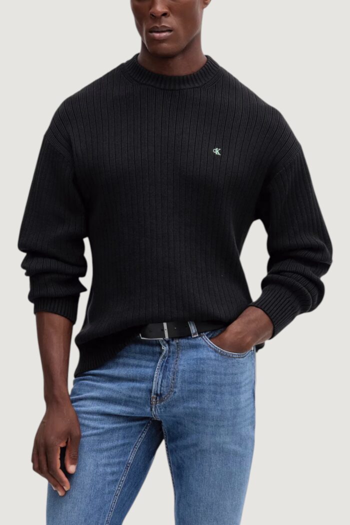 Maglione Calvin Klein LS VERTICAL TEXTURE Nero – LV04RD314G