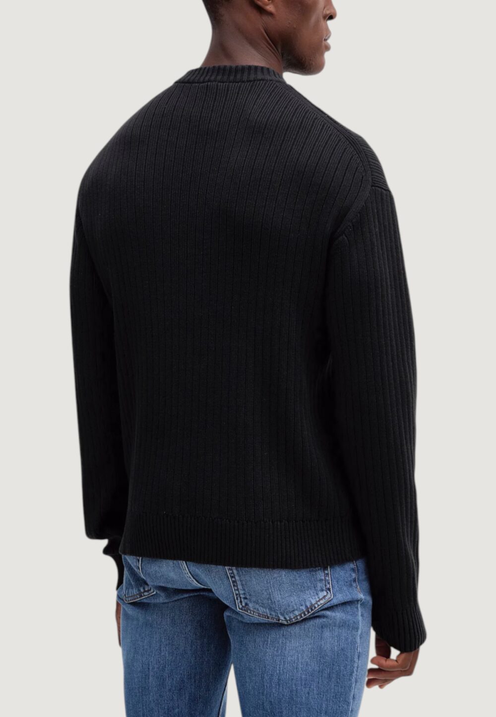 Maglione Calvin Klein Jeans LS VERTICAL TEXTURE Nero - Foto 2