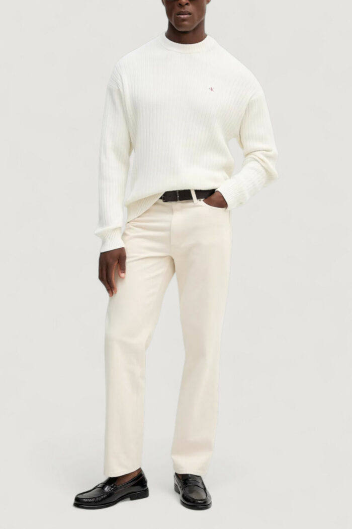 Maglione Calvin Klein LS VERTICAL TEXTURE Panna – LV04RD314G
