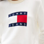 Maglione Tommy Hilfiger Jeans TJW CLRBLCKFLAG SWEA Panna - Foto 3