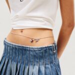 Minigonna Tommy Hilfiger Jeans TOMMY GIRL PLEATED D Indigo - Foto 2