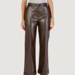 Pantaloni a palazzo Liu-Jo PANT.SPALMATO Cioccolato - Foto 1