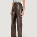 Pantaloni a palazzo Liu-Jo PANT.SPALMATO Cioccolato - Foto 3