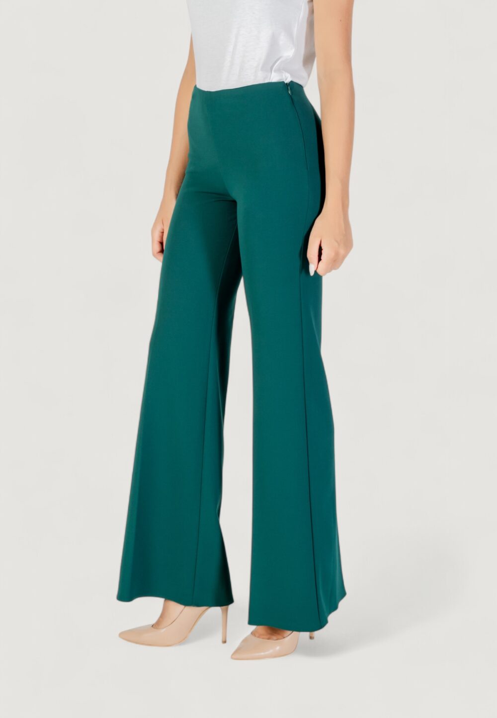 Pantaloni a palazzo Rinascimento  Verde - Foto 2