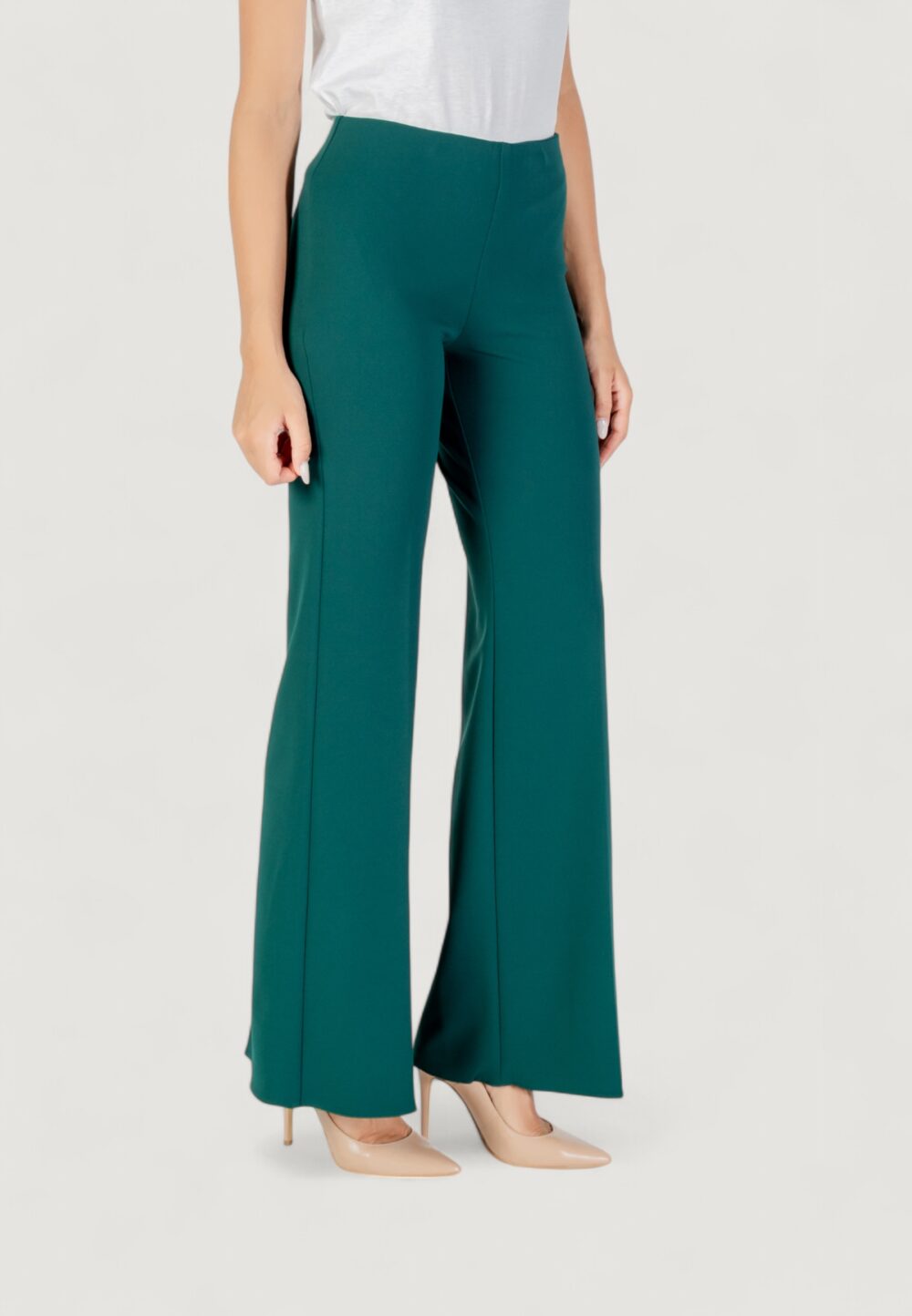 Pantaloni a palazzo Rinascimento  Verde - Foto 3