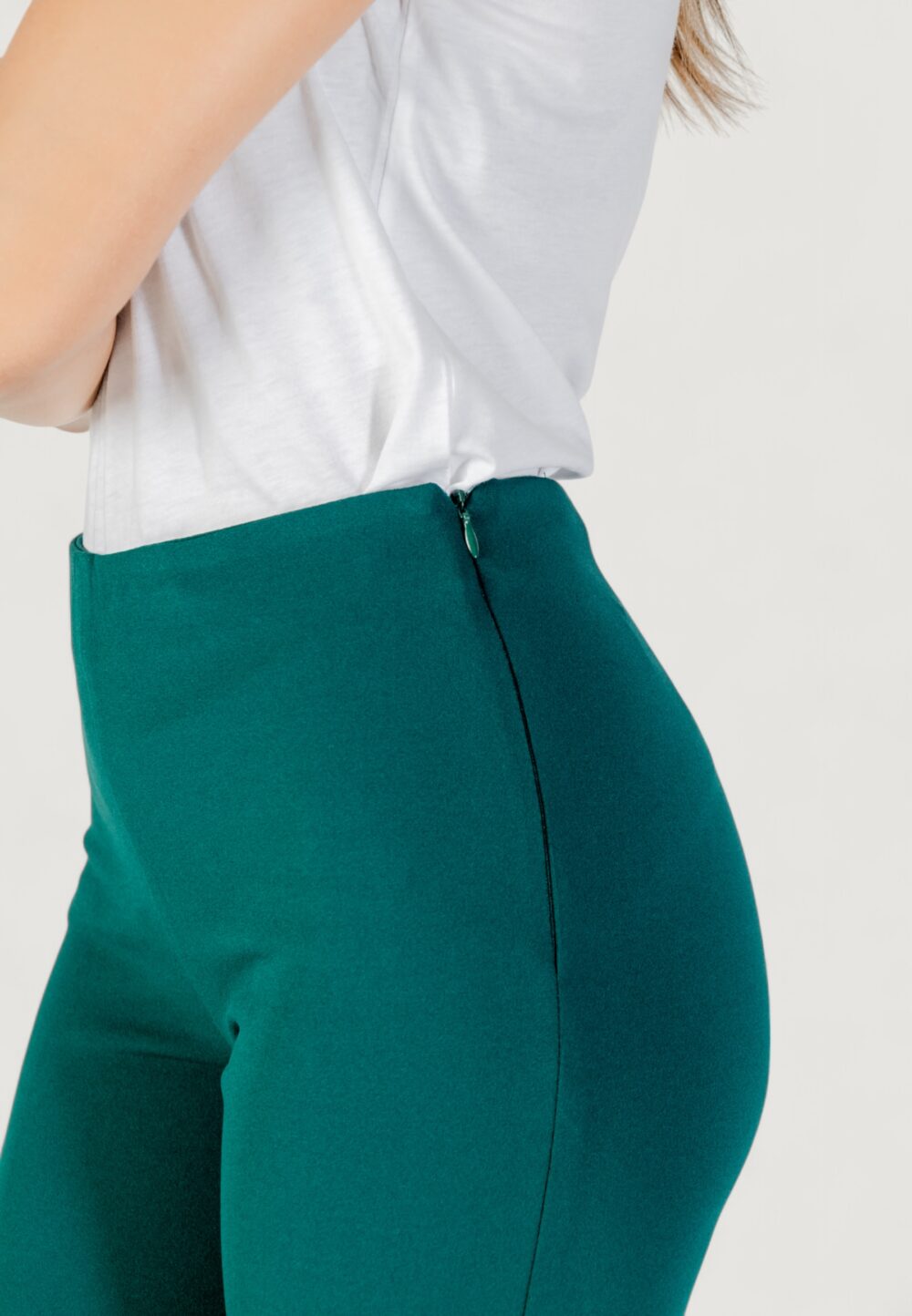 Pantaloni a palazzo Rinascimento  Verde - Foto 4