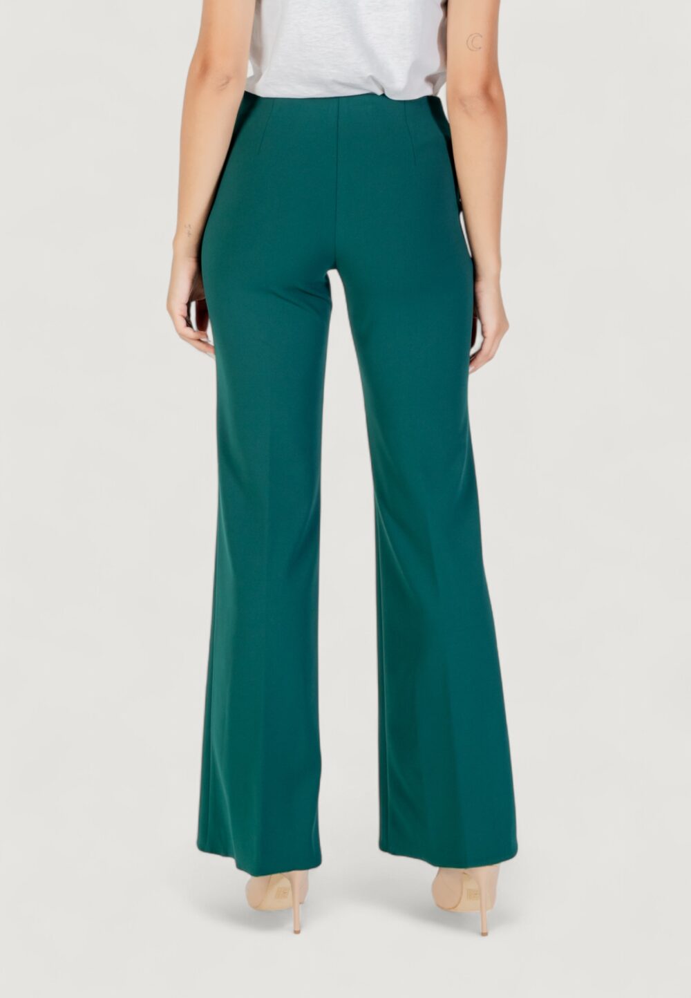 Pantaloni a palazzo Rinascimento  Verde - Foto 5