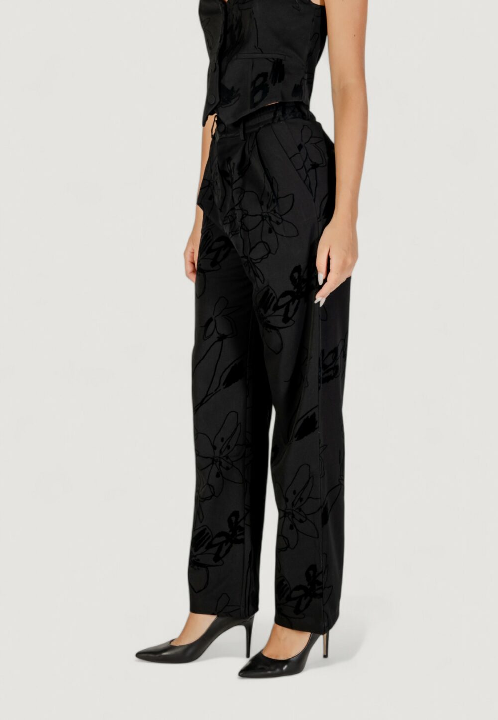 Pantaloni bootcut Desigual PANT_FLOCK Nero - Foto 4