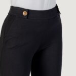 Pantaloni bootcut Guess MAELICE BUTTONS FLARE PANT Nero - Foto 2