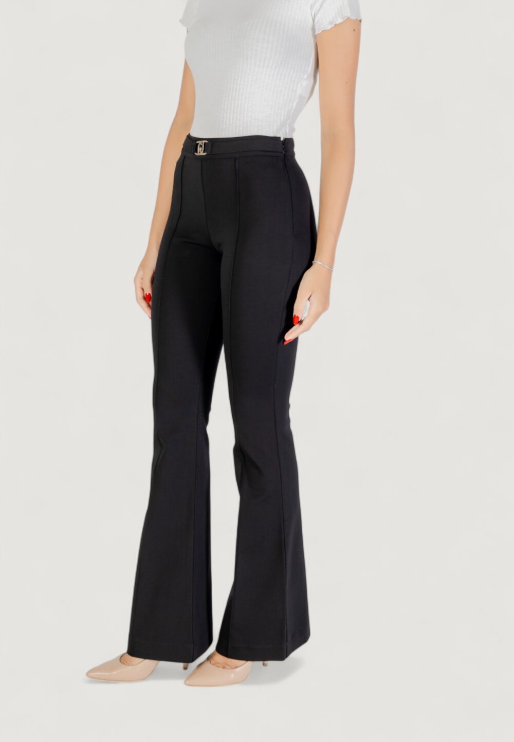Pantaloni bootcut Liu-Jo PANT.BEAT NERVATURE H.W. Nero - Foto 3