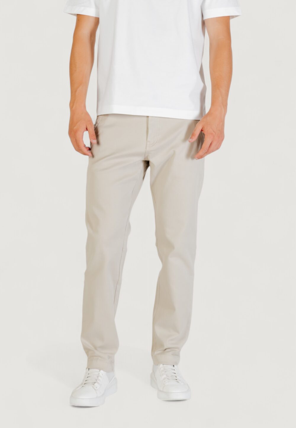 Pantaloni Boss Sanderson-L-2 10272943 01 Beige chiaro - Foto 1