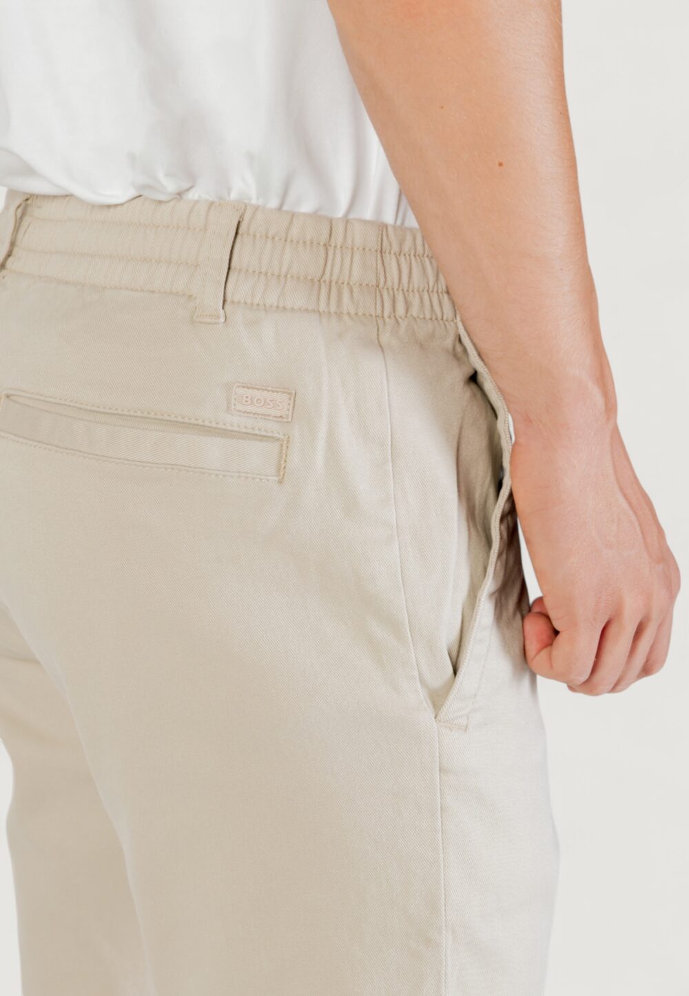 Pantaloni Boss Sanderson-L-2 10272943 01 Beige chiaro - Foto 5