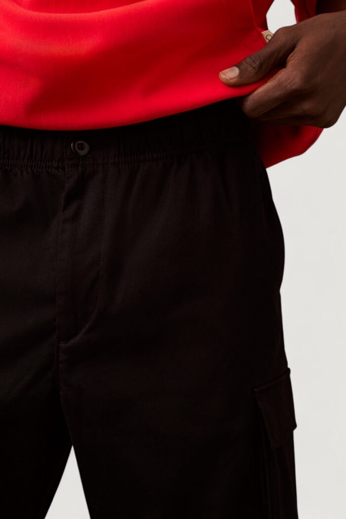 Pantaloni Calvin Klein COTTON PULL ON STRAI Nero – LV040EM616