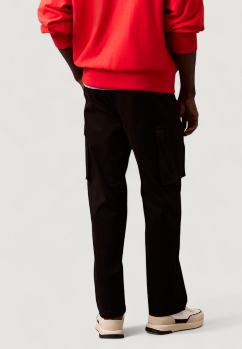 Pantaloni Calvin Klein Jeans COTTON PULL ON STRAI Nero - Foto 3