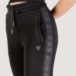 Pantaloni regular Guess BRENDA SCUBA STRAIGHT LEG PANT Nero - Foto 2