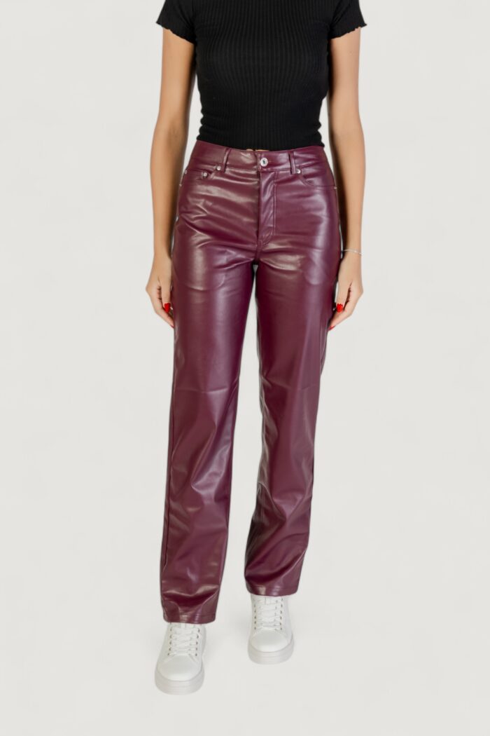 Pantaloni regular Only ONLSADIE FAUX LEATHER PANTS CC OTW Vinaccia