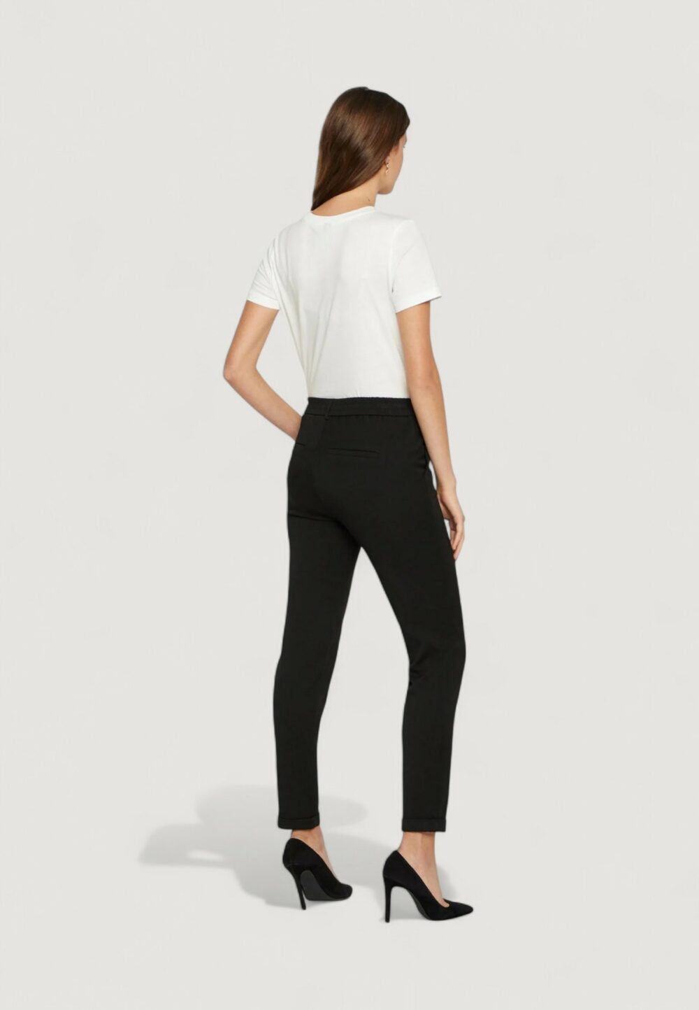 Pantaloni regular Vero Moda VMMAYA MW LOOSE SOLID PANT NOOS Nero - Foto 3
