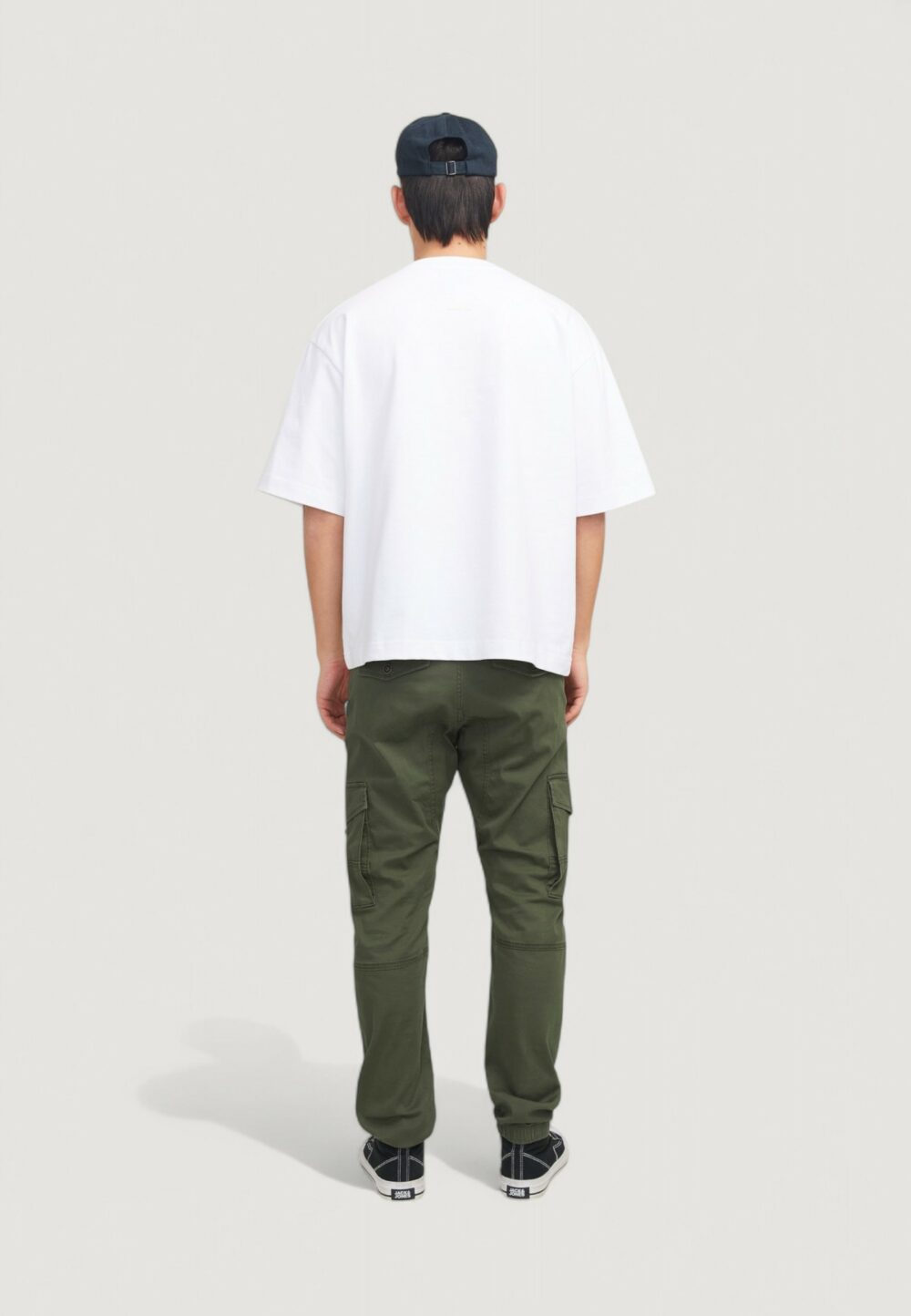 Pantaloni slim Jack Jones PAUL FLAKE AKM 542 NOOS Verde Oliva - Foto 5