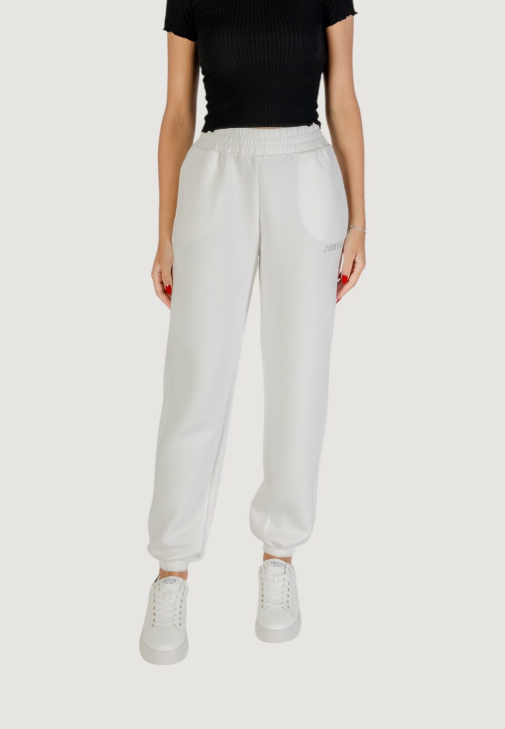 Pantaloni sportivi Guess Active CECILIA SCUBA JOGGER PANTS Latte - Foto 1